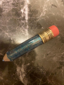 Blue Glitter Pencil Lip Gloss