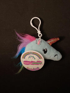 Blue unicorn keychain