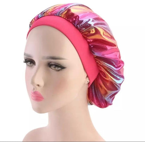 pink trim colorful bonnet