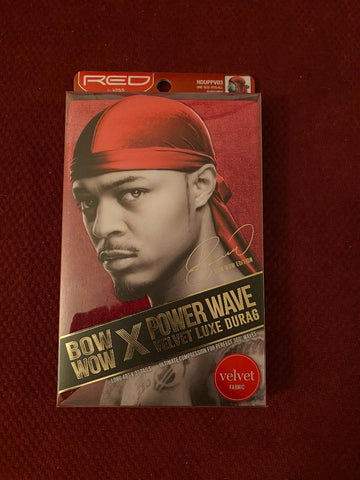 Burgundy Bow Wow Power Wave Velvet Luxe DuRag