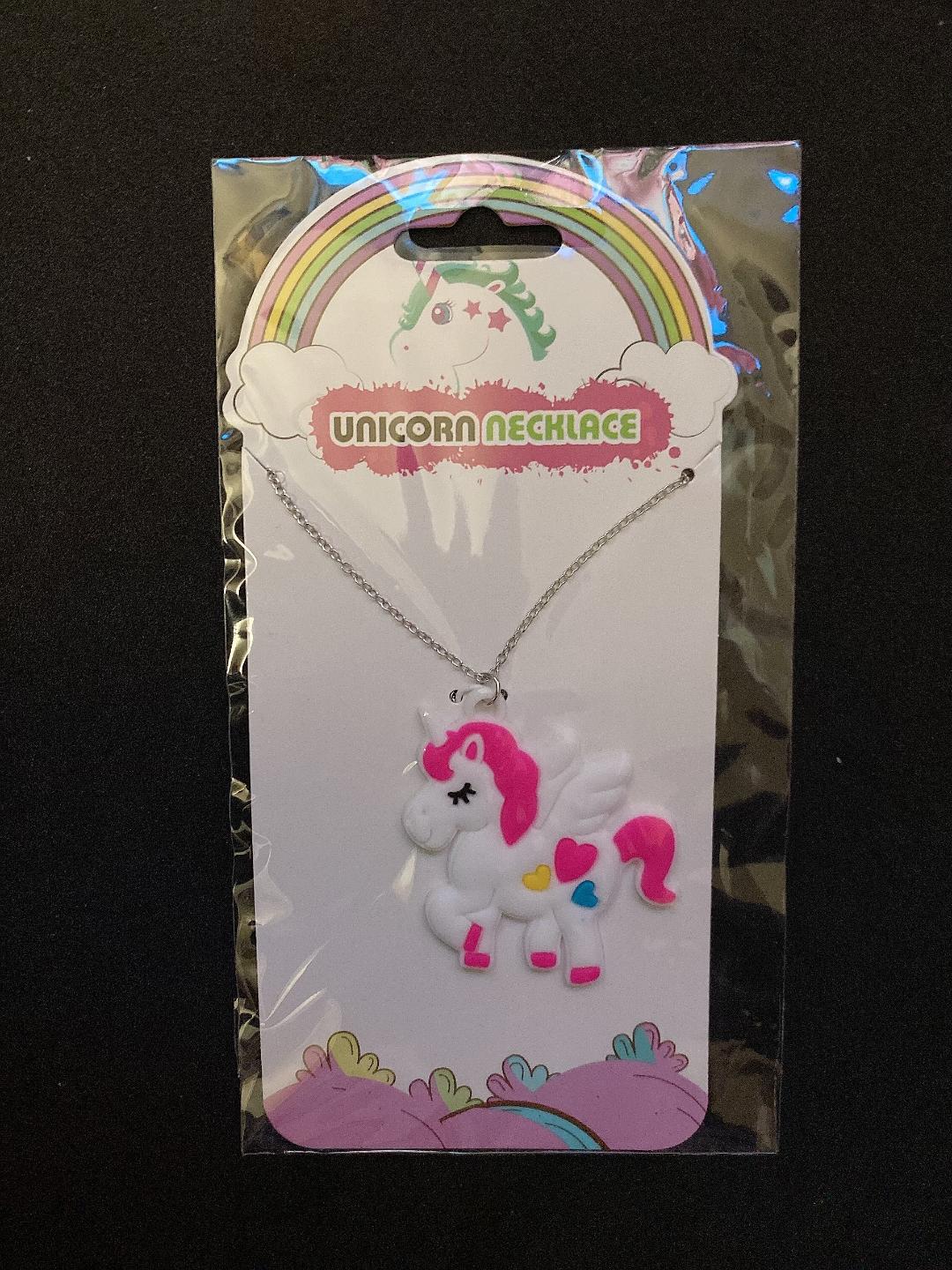 Pink Flying Unicorn Necklace