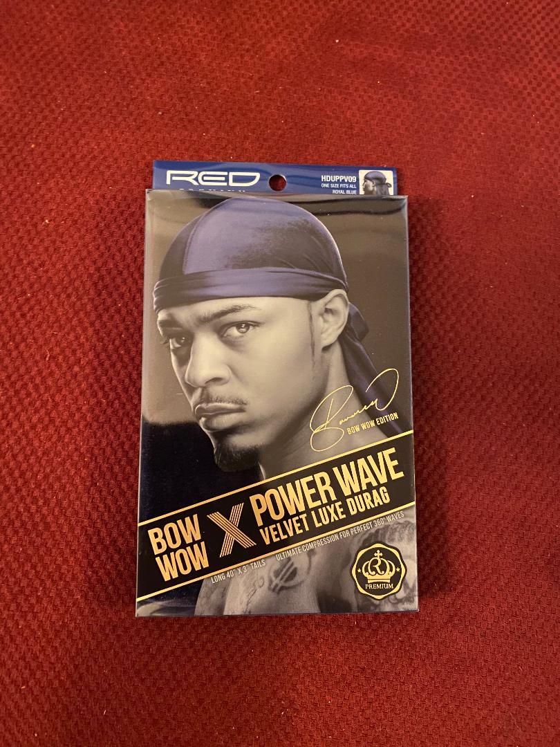 Navy Blue Bow Wow Power Wave Velvet Luxe DuRag