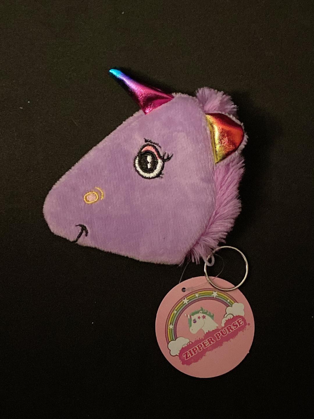 purple unicorn keychain