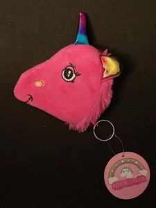 Pink unicorn keychain