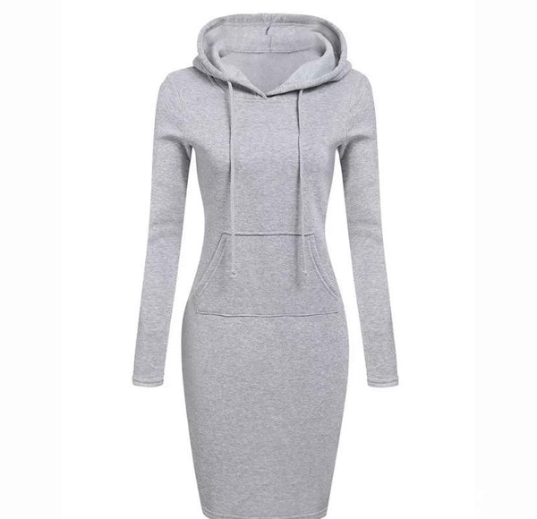 Hooded Long Sleevd Dress