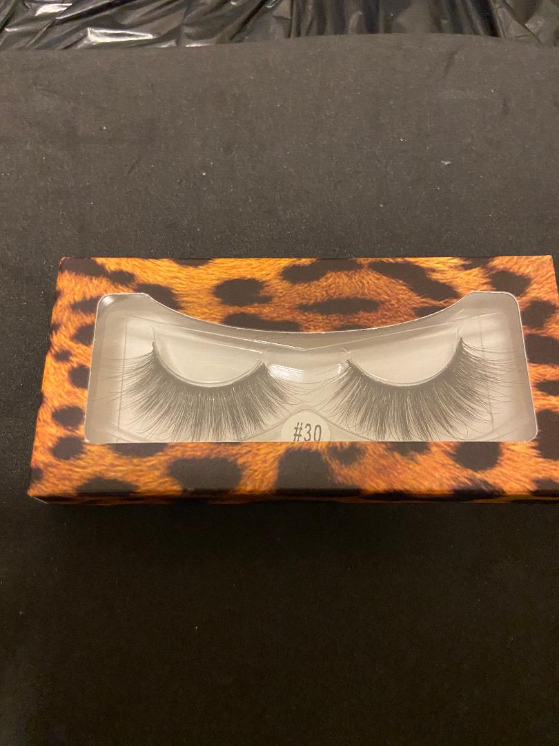 Cheetah Print Box Lashes #30