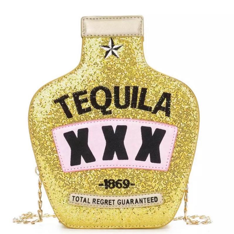 gold tequila bag