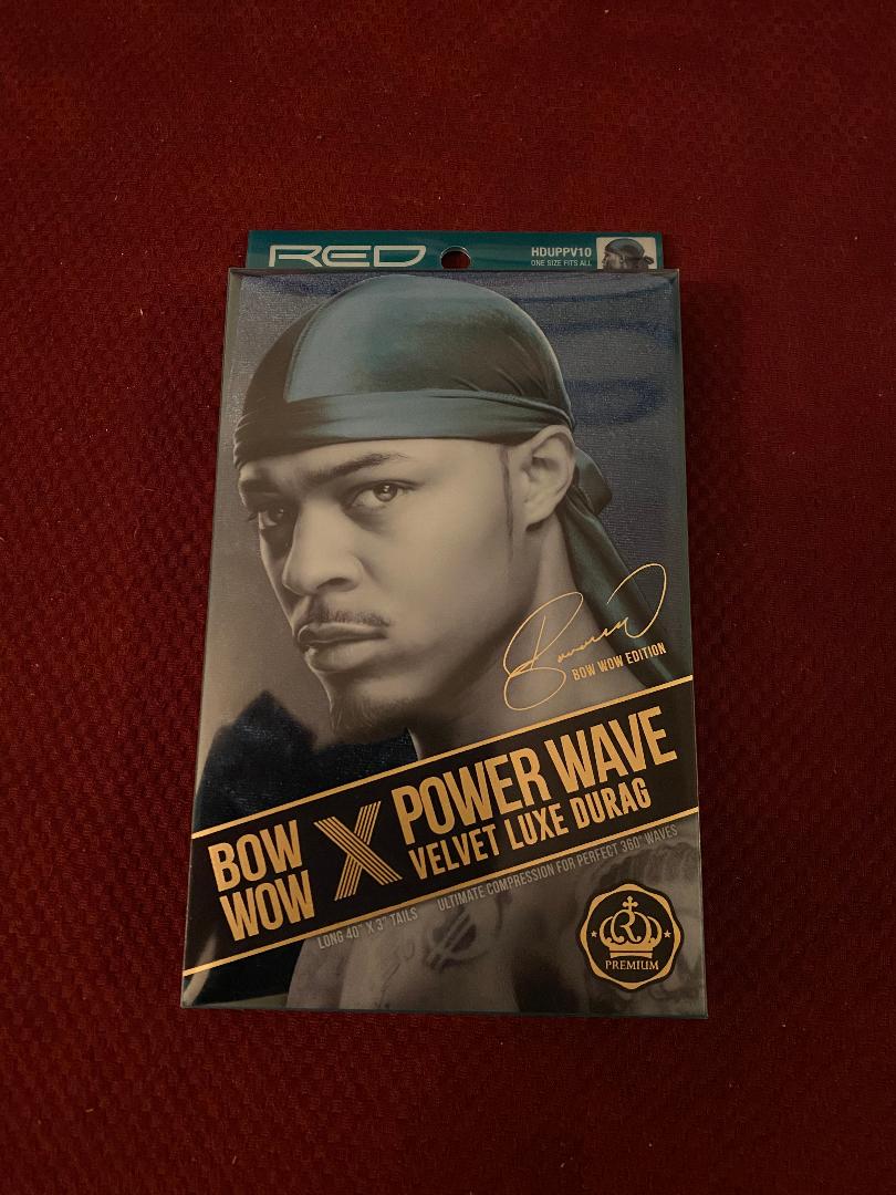 Teal Green Bow Wow Power Wave Velvet Luxe DuRag