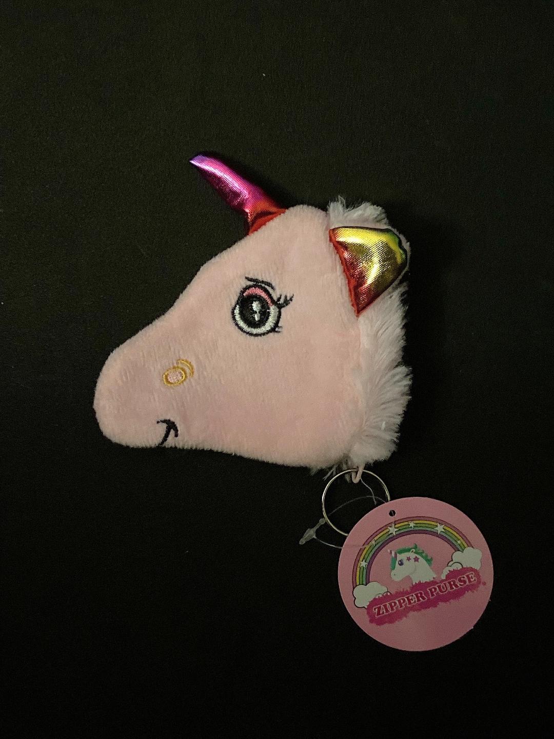 Light pink unicorn keychain