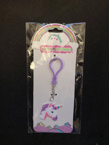 Purple Unicorn Keychain