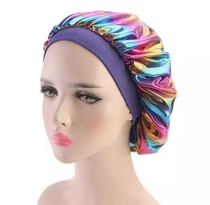 purple trim colorful bonnet