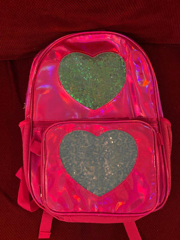 Pink Heart Book Bag