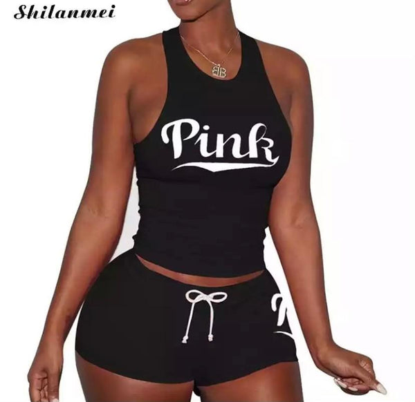 PINK 2 PIECE SHORT SET