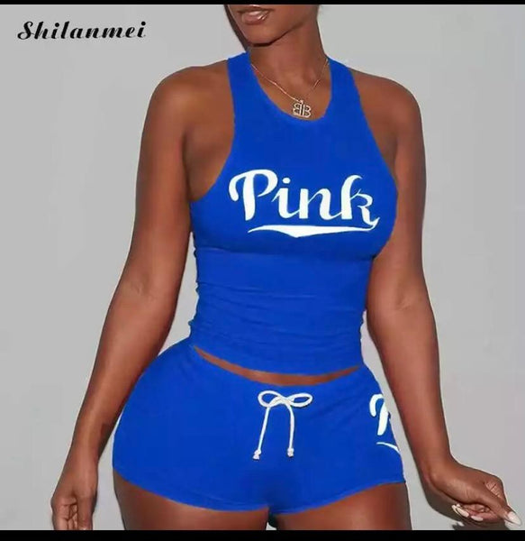 PINK 2 PIECE SHORT SET