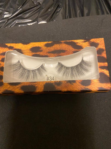 Cheetah Print Box Lashes #34